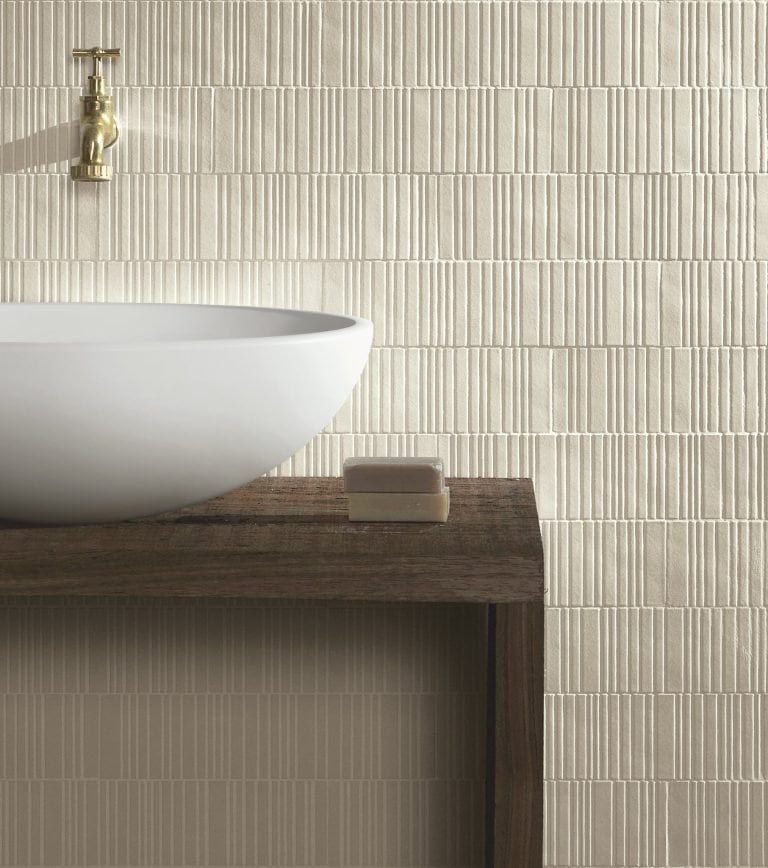 Beige Riga Textured Tile Riga Subway Textured Ceramic Tile | M2 Tile & Stone